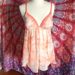 Sexy sheer beautiful long camisole lingerie.